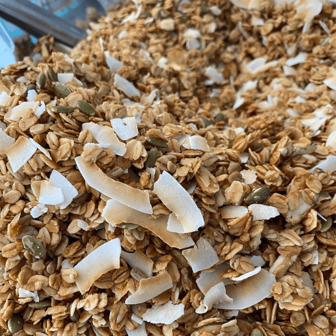 Granola in Bulk - 5 lbs of Basic or Toasted Coconut Granola - Aloha Sunrise Granola