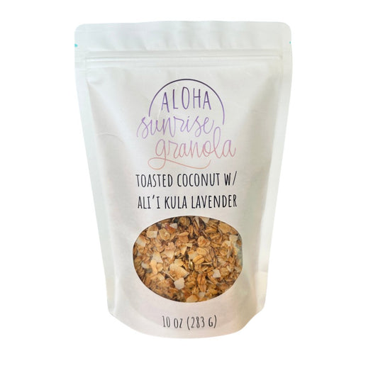 Toasted Coconut w/Ali’i Kula Lavender Granola - Aloha Sunrise Granola